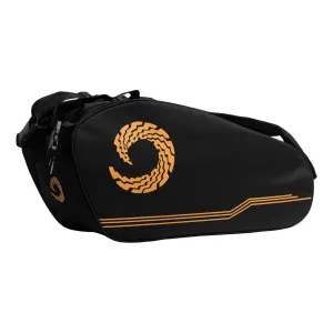 RAQUETEIRA PRETA LOGO LARANJA COMPASS