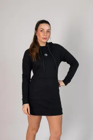 VESTIDO MOLETOM PRETO  COMPASS