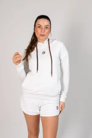 MOLETOM FEM CAPUZ OFF WHITE
