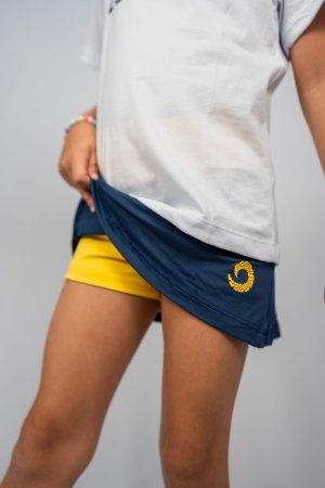 SHORT SAIA INFANTIL MARINHO E AMARELO