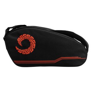 RAQUETEIRA PRETA LOGO VERMELHO COMPASS