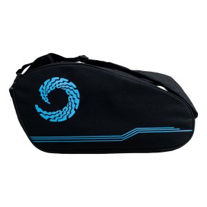 RAQUETEIRA PRETA LOGO AZUL COMPASS